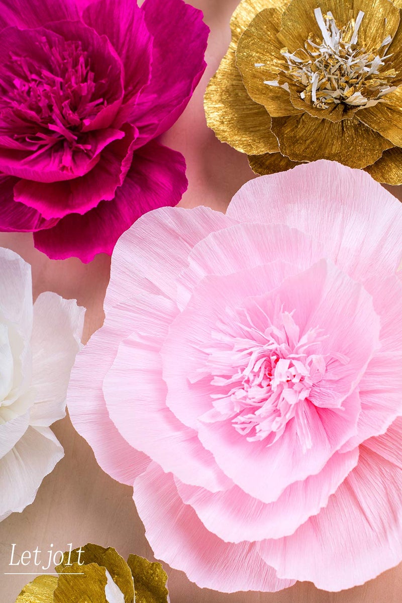 Letjolt Paper Flowers Decoration for Wall Artificial 3D Flowers Home Decor Wedding Backdrop Birthday Baby Shower Bridal Shower Nursery Wall - Image 4